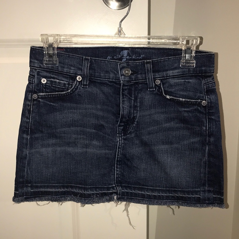 7 for all Mankind denim mini skirt
